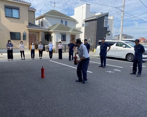 渡辺電業　消防訓練